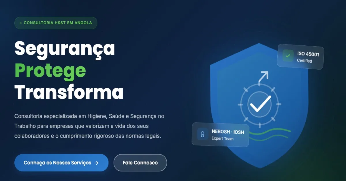 Website institucional Safeflow HSE — safeflow.ao